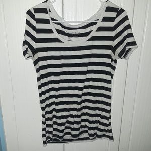 Merona black and white stripe shirt